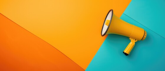 colorful background featuring a megaphone ideal for marketing and advertising concept designs and campaigns