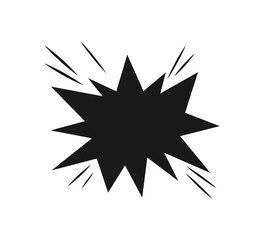 Collection of Sharp Explosion Speech Bubble Silhouettes. Vector illustration. flat vector collection isolated on white background