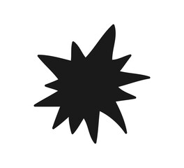 Collection of Sharp Explosion Speech Bubble Silhouettes. Vector illustration. flat vector collection isolated on white background