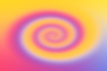 A gradient background with an orange and pink spiral in the center, vector illustration, simple shapes, colorful gradients, flat design, blurred background,