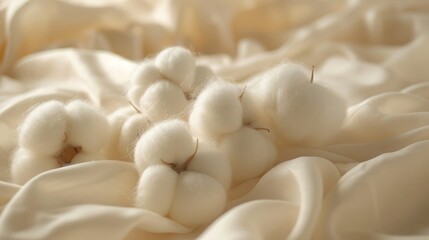 Fluffy cotton ball close-up, showcasing its soft fibers that are gentle on sensitive skin, essential for daily beauty care