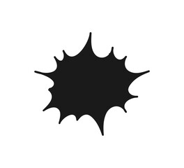 Collection of Sharp Explosion Speech Bubble Silhouettes. Vector illustration. flat vector collection isolated on white background