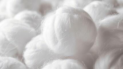 Obraz premium Delicate and soft, this fluffy cotton ball is ideal for gentle skin contact and effective beauty treatments