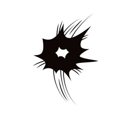 Collection of Sharp Explosion Speech Bubble Silhouettes. Vector illustration. flat vector collection isolated on white background