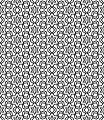 Black and white seamless abstract pattern. Background and backdrop. Grayscale ornamental design.