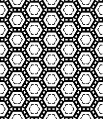 Black and white seamless abstract pattern. Background and backdrop. Grayscale ornamental design.