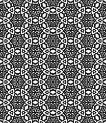 Black and white seamless abstract pattern. Background and backdrop. Grayscale ornamental design.