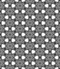 Black and white seamless abstract pattern. Background and backdrop. Grayscale ornamental design.
