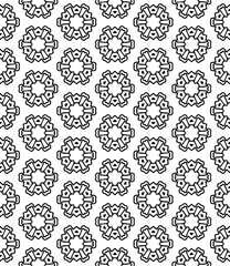 Black and white seamless abstract pattern. Background and backdrop. Grayscale ornamental design.