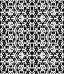Black and white seamless abstract pattern. Background and backdrop. Grayscale ornamental design.