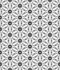 Black and white seamless abstract pattern. Background and backdrop. Grayscale ornamental design.