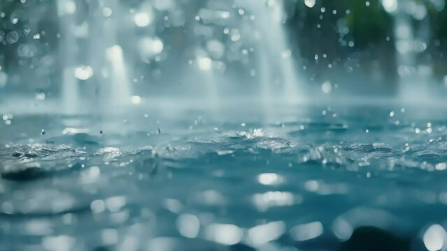 water bubbles, Many air bubbles floating in the blue water of the pool, bubbles floating to the surface of the tropical sea, trailer, 4k footage, video, video clip, slow motion, video wallpaper