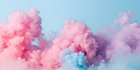 Fototapeta premium Vibrant Smoke Bomb Explosion for Gender Reveal - Boy or Girl Announcement. Concept Gender Reveal, Smoke Bomb, Vibrant Explosion, Baby Announcement