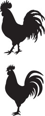 Rooster vector silhouette 
