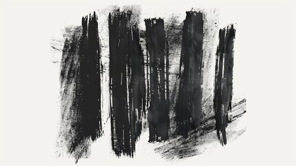 Abstract vertical brush strokes in black and gray create a heavily textured grunge style piece, embodying raw artistic emotion and modern design aesthetics for diverse applications.