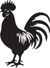 Rooster vector silhouette 