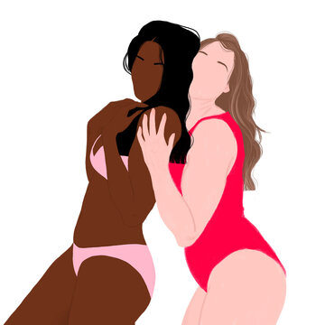 Mulheres, empoderamento, feminino, igualdade, diversidade, namoro, amizade, representatividade, diferentes etnias, festividade, feriado, dia dos namorados, LGBT, sex, roupa de banho, biqu&iacute;ni, mai&ocirc;, 