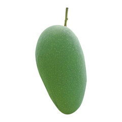 green mango isolated on white background