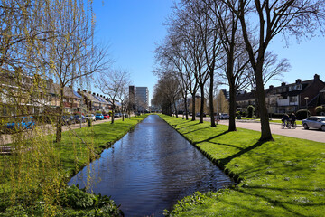 Streets and ditches in the dorrestein district of Nieuwerkerk aan den IJssel
