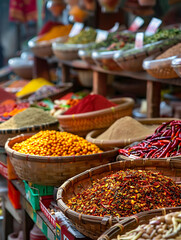 Fototapeta premium Vibrant and aromatic spices from around the world add flavor and color to any dish.