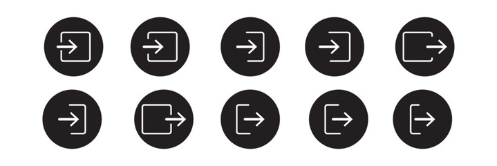 Login icon in flat style. Arrow access vector illustration on white isolated background. Door entry business concept.