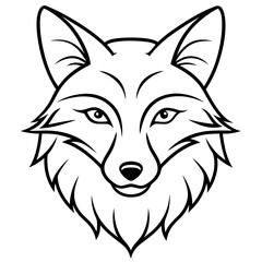 Minimalist Wolf Head Vector for Wildlife Branding