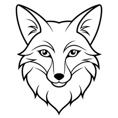 Minimalist Wolf Head Vector for Wildlife Branding