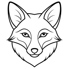 Obraz premium Minimalist Wolf Head Vector for Wildlife Branding