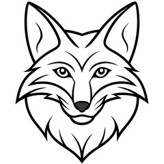 Minimalist Wolf Head Vector for Wildlife Branding