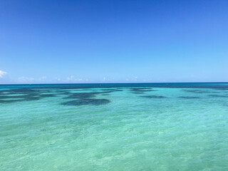 beach with blue sky