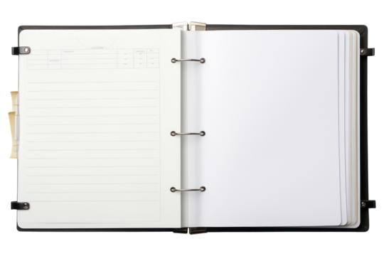 PNG Binder diary page open.