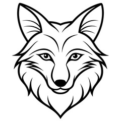 Minimalist Wolf Head Vector for Wildlife Branding