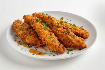 Finely Ground Dog Biscuit-Coated Chicken Tenders with Fresh Herbs