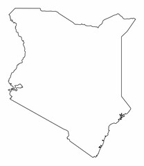 Kenya outline map