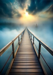 Obraz premium Bridge through the mist