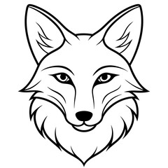 Minimalist Wolf Head Vector for Wildlife Branding