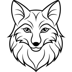 Minimalist Wolf Head Vector for Wildlife Branding