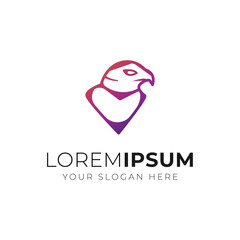 Falcon Bird logo template vector illustration. Falcon logo