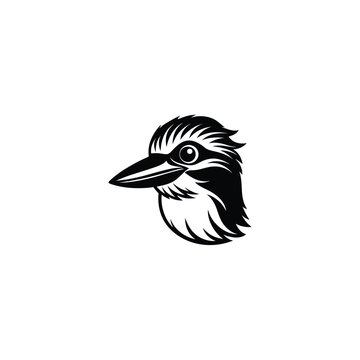 recommend clip art: Kokanee Kookaburra head Icon silhouette vector illustration