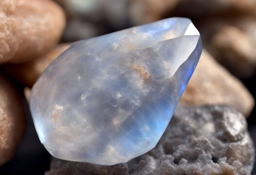 pebble piece natural moonstone gem adularia tumbled mineral rock bead stone gemstone