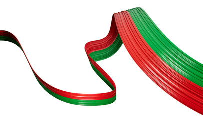 Burkina Faso pin icon wavy flag abstract colors. 3d illustration
