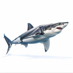 Fototapeta premium Animal Portrait: Great White Shark, Realistic Photography