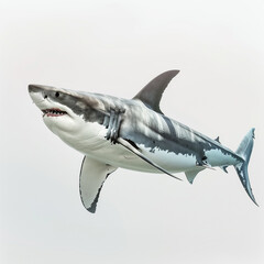 Fototapeta premium Animal Portrait: Great White Shark, Realistic Photography