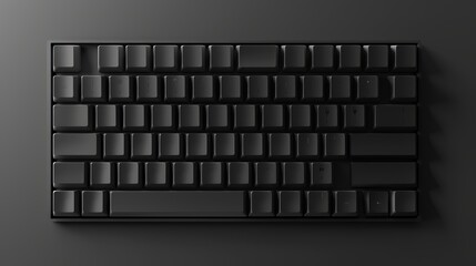 A sleek, modern 60% mechanical keyboard displayed on a black background. The keyboard lacks a numeric keypad, providing a minimalistic and compact design.