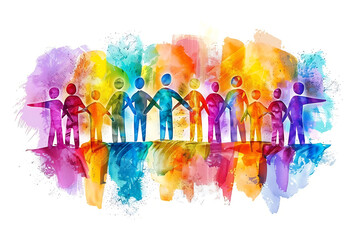 Family with children, parents and grandparents