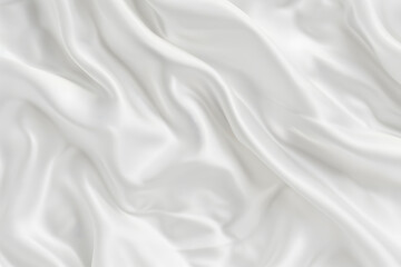 Fototapeta premium Luxury cloth texture with white fabric of silk for backdrop, wedding background. Seamless pattern of satin cotton.