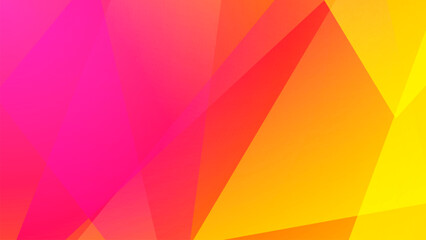 Red yellow geometric modern background. Bright gradient colors. Abstract horizontal background for creative industry