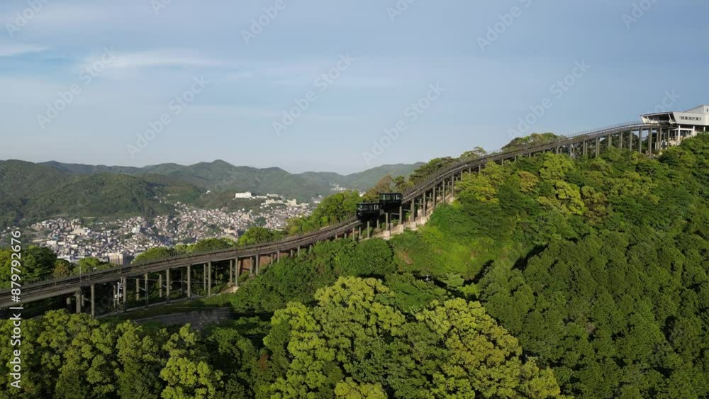 Wall mural the Nagasaki Inasa Slope Car at nagasaki japan May 13 2024