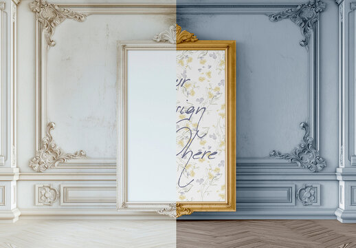 Mockup Poster Frame Versaillesco White Ai
