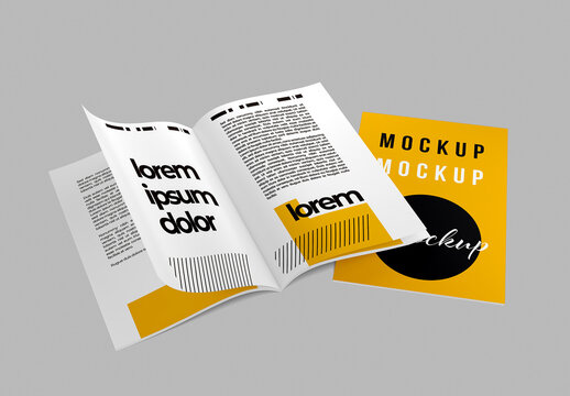 Open and Close Magazine Mockup